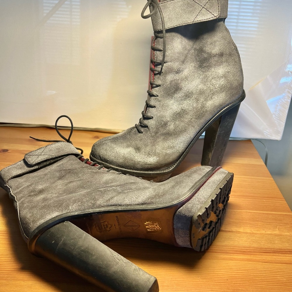 Opening Ceremony leather boots. Platform